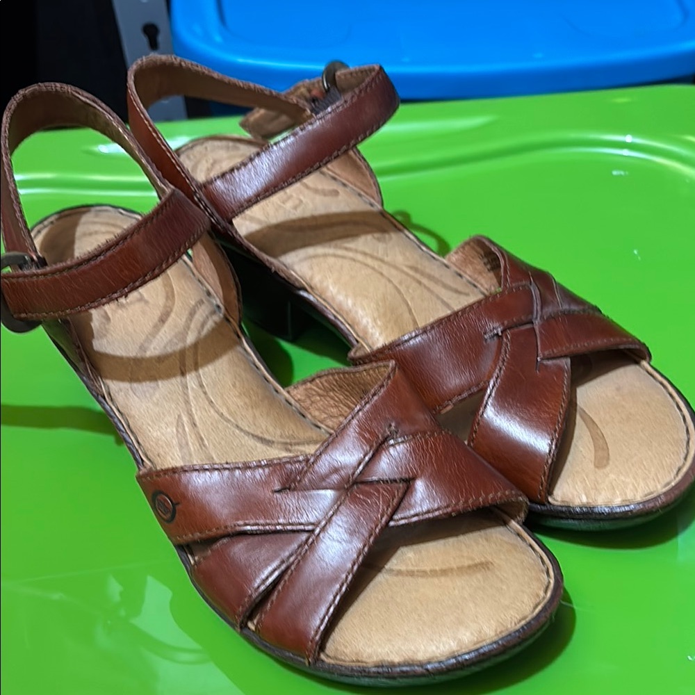 Born Brown Leather Women's Sandals